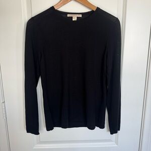 Belford Extra Fine Merino Wool Long Sleeve Crewneck Sweater Lightweight Luxury M